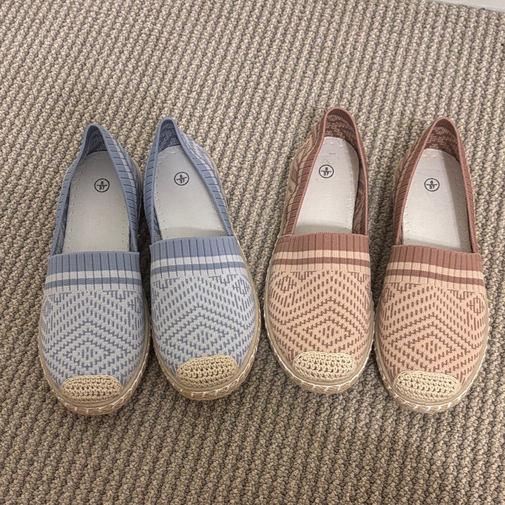 NWOT Bundle of Blue and Pink Espadrilles